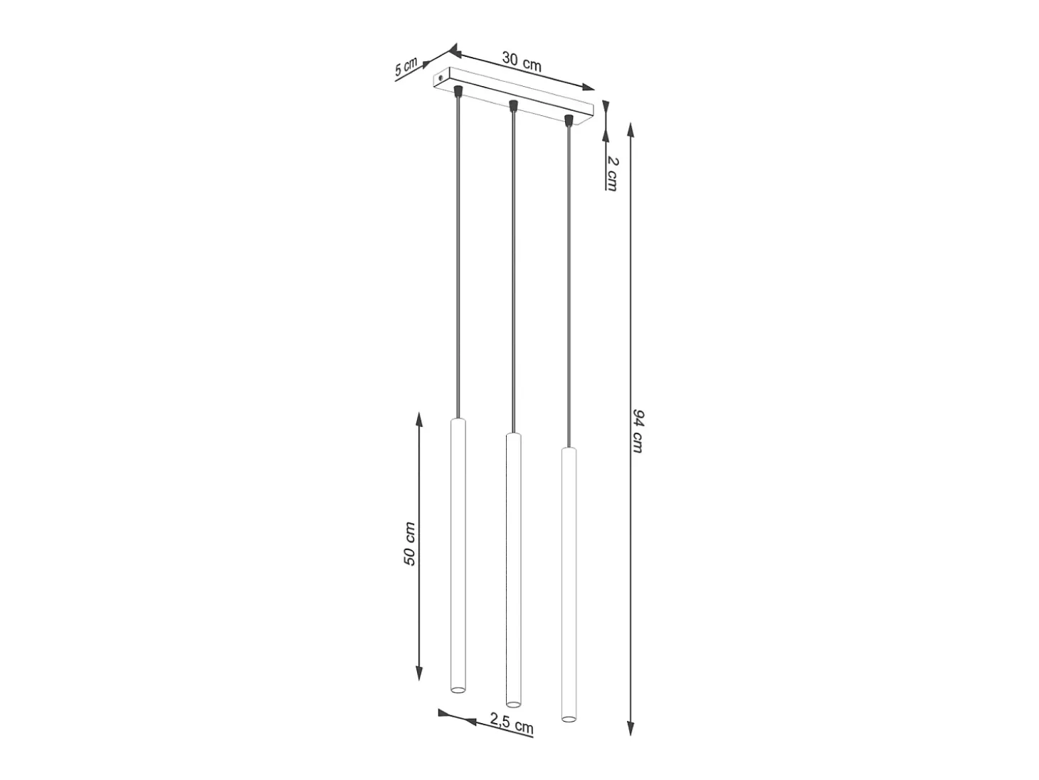 Lámpara Colgante Pastelo Moderno De Acero - 3 Fuentes Luminosas - L.30 X A.94 Cm - Verde Oliva