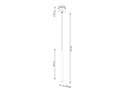 Lámpara Colgante Pastelo Moderno De Acero - 1 Fuentes Luminosas - L.8 X A.114 Cm - Ocre Rojo