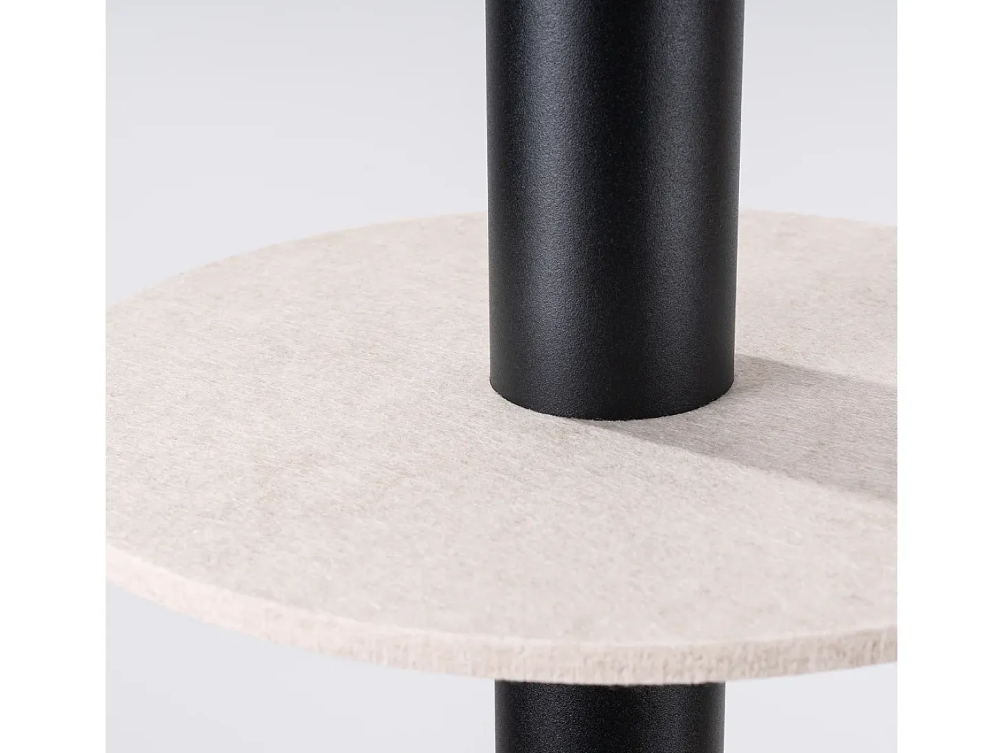 Lámpara colgante Pelta moderno de fieltro/acero - 1 fuentes luminosas - L.30 x A.126 cm - beige/negro