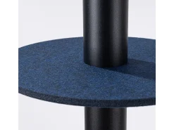 Lámpara colgante Pelta moderno de fieltro/acero - 1 fuentes luminosas - L.30 x A.126 cm - azul marino/negro
