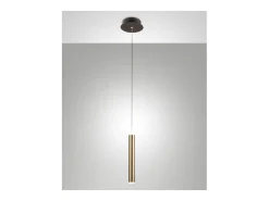 Lámpara colgante Prado de latón de Fabas Luce - LED regulable de 6,5 W, diseño moderno