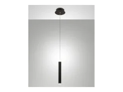 Lámpara colgante Prado individual negra de Fabas Luce - LED regulable de 6,5 W, diseño moderno