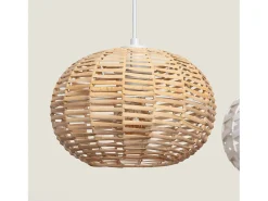 Lámpara Colgante Ratán y Madera Linfen Natural