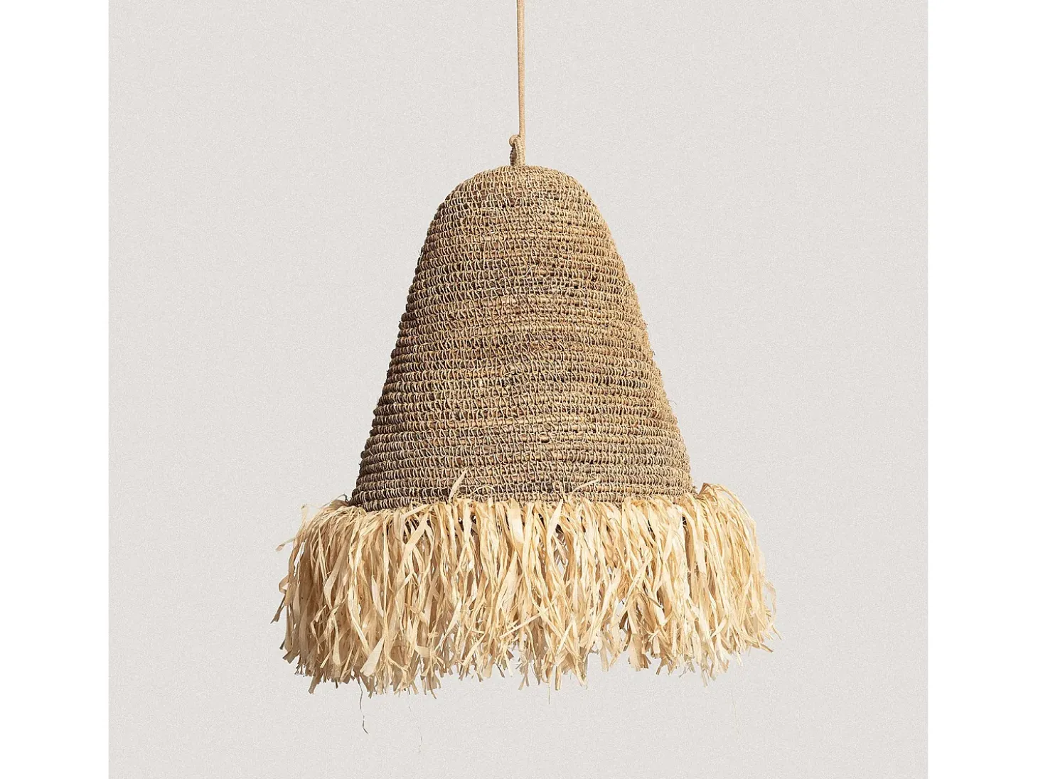 Lámpara Colgante Ratán y Yute Rahan ILUZZIA Natural