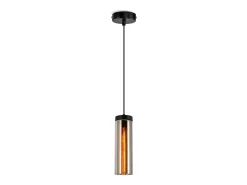 Lámpara colgante retro para mesa de comedor de vidrio negro mate, 1 llama, E27