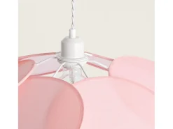 Lámpara Colgante Tela Kabuki Rosa