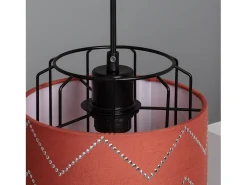 Lámpara Colgante Tela Pointiza Rojo Ladrillo