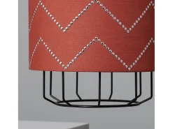 Lámpara Colgante Tela Pointiza Rojo Ladrillo