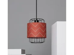 Lámpara Colgante Tela Pointiza Rojo Ladrillo