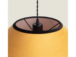 Lámpara Colgante Terciopelo Trompa Naranja