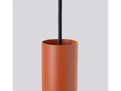 Lámpara colgante Toris desván de acero - 3 fuentes luminosas 3000K - L.45 x A.98 cm - ocre rojo