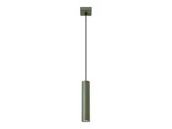 Lámpara colgante Toris desván de acero - 1 fuentes luminosas 3000K - L.8 x A.118 cm - verde oliva
