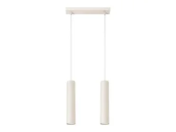 Lámpara colgante Toris desván de acero - 2 fuentes luminosas 3000K - L.30 x A.105 cm - beige