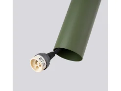Lámpara colgante Toris desván de acero - 3 fuentes luminosas 4000K - L.45 x A.98 cm - verde oliva