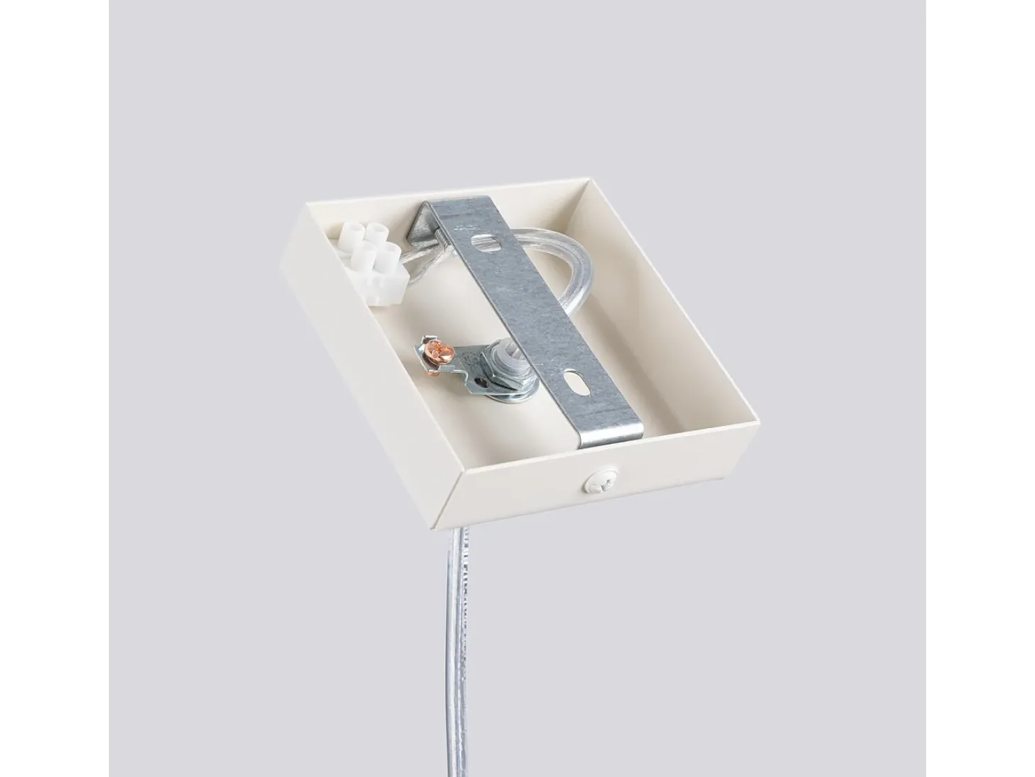 Lámpara colgante Toris desván de acero - 1 fuentes luminosas 3000K - L.8 x A.118 cm - beige