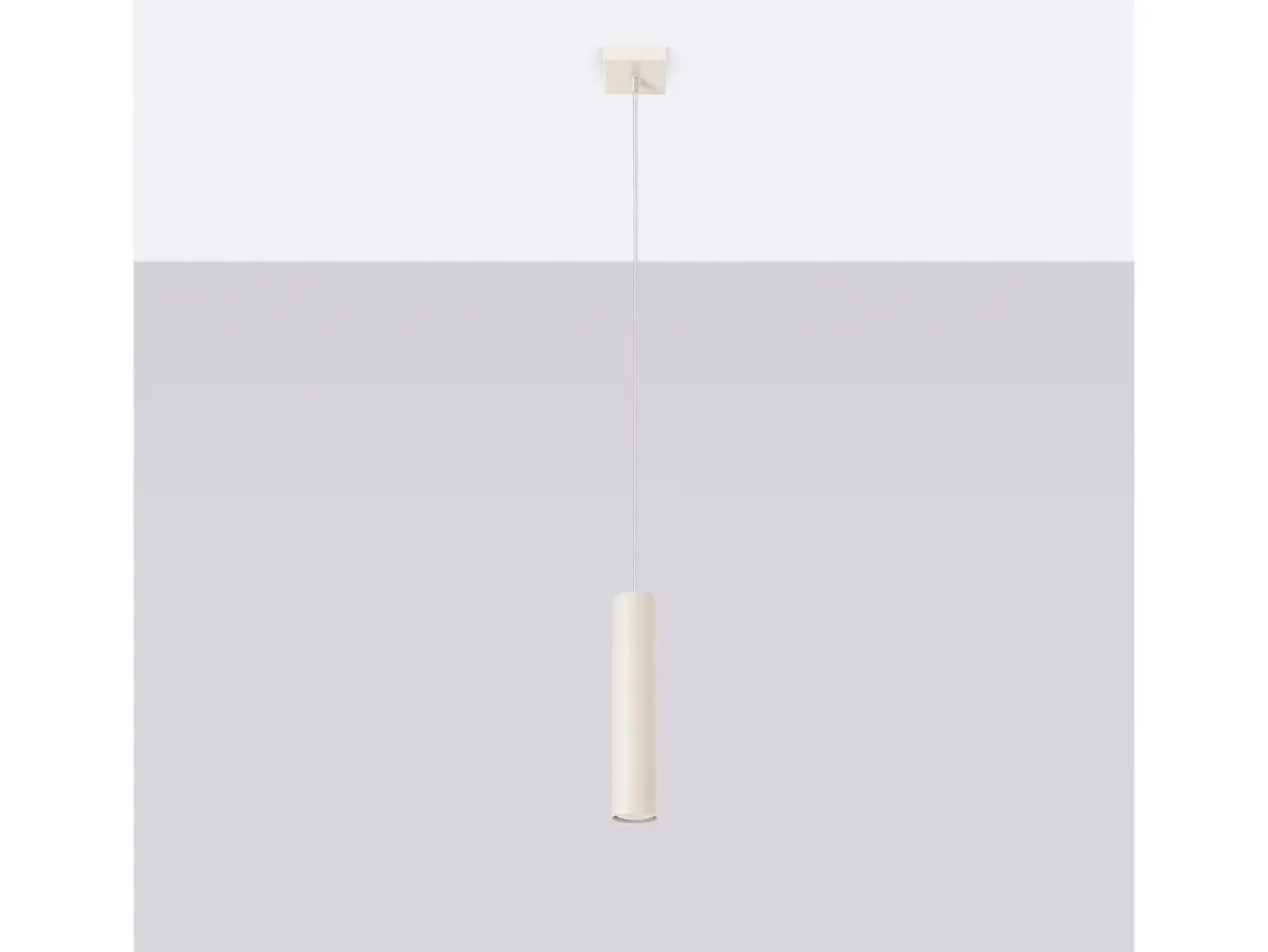 Lámpara colgante Toris desván de acero - 1 fuentes luminosas 3000K - L.8 x A.118 cm - beige