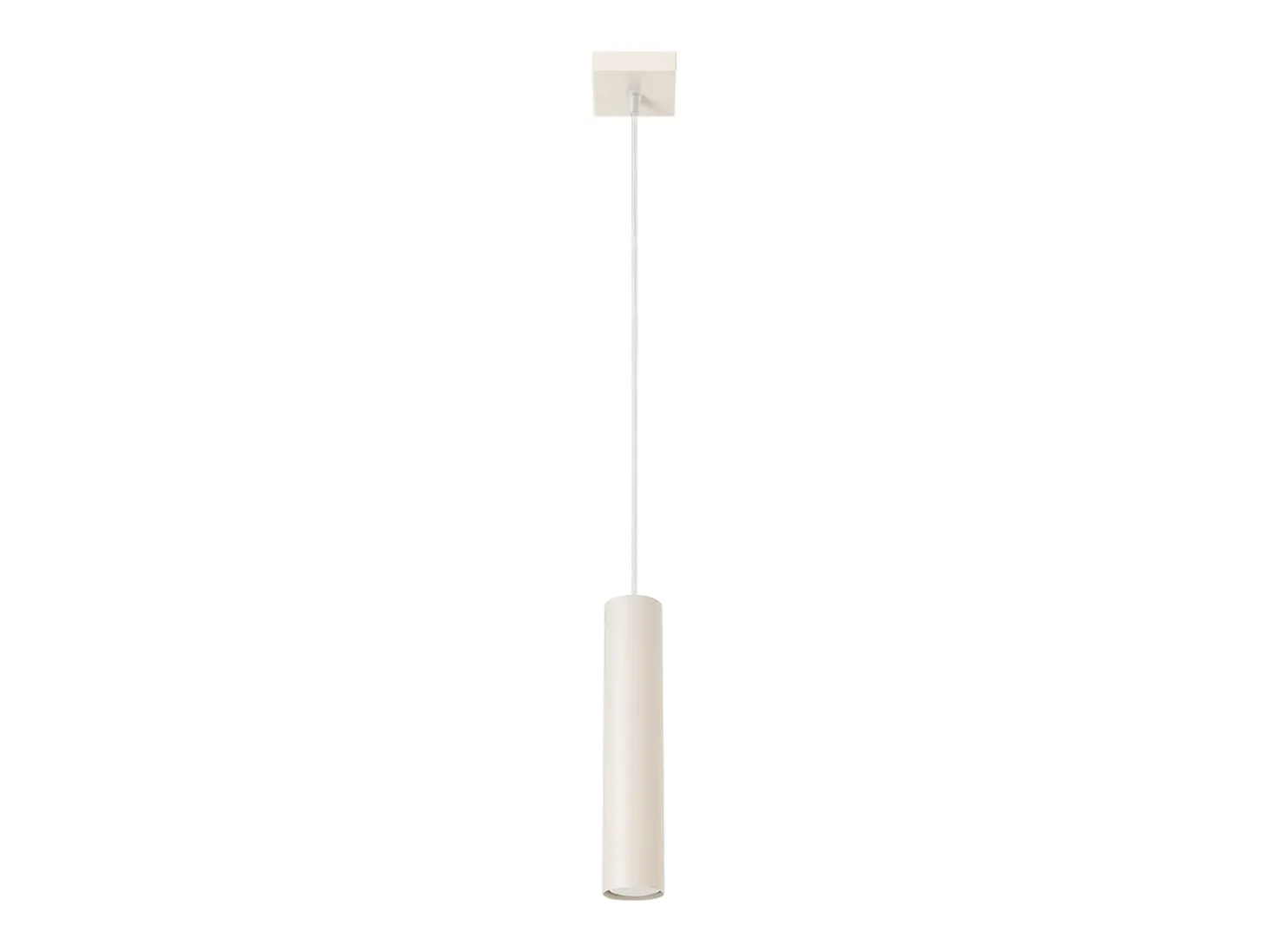 Lámpara colgante Toris desván de acero - 1 fuentes luminosas 4000K - L.8 x A.118 cm - beige