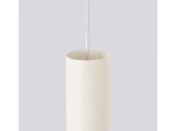 Lámpara colgante Toris desván de acero - 3 fuentes luminosas 3000K - L.19,5 x A.108 cm - beige