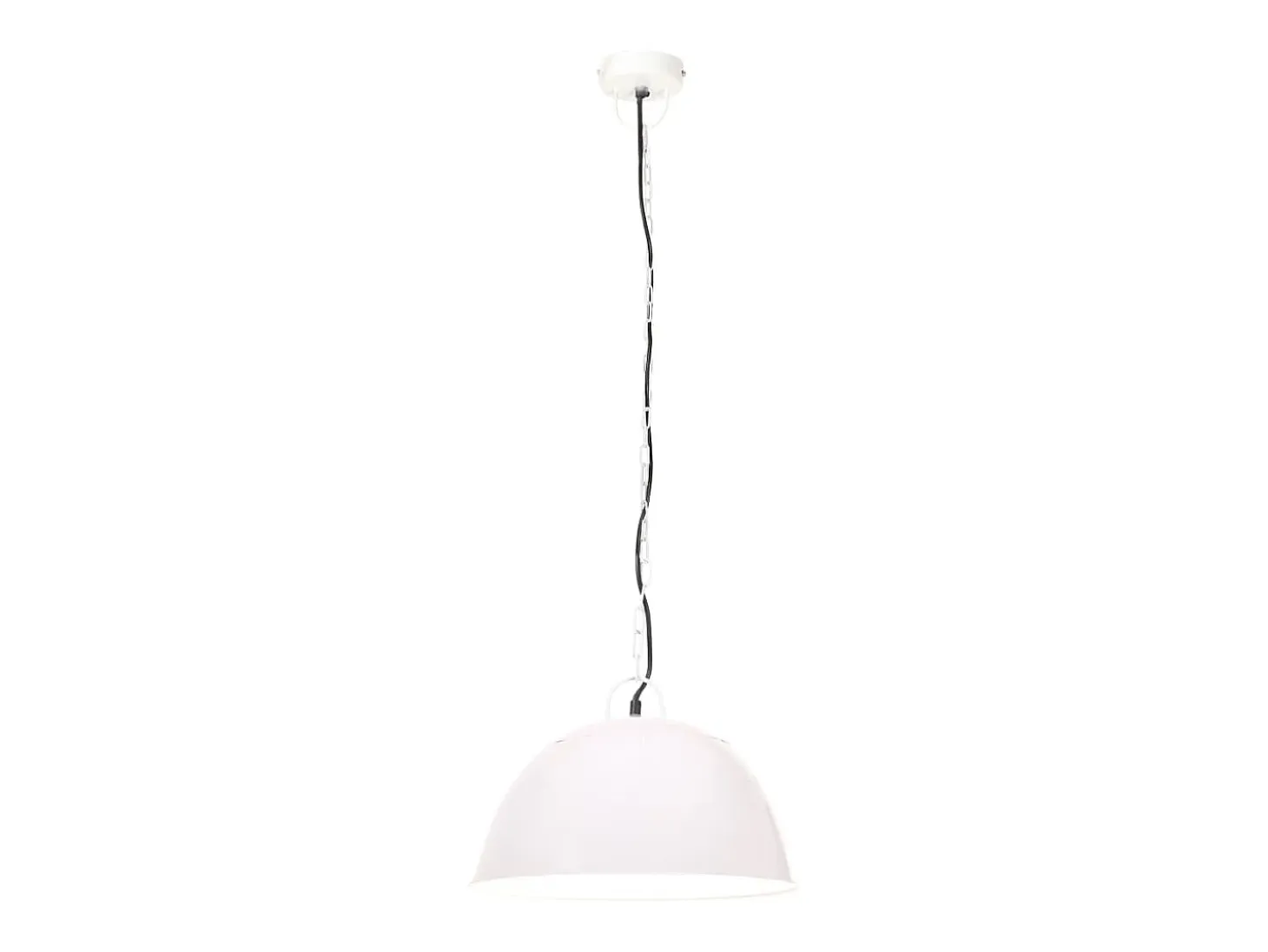 Lámpara colgante vintage 25 W blanca redonda 41 cm E27 ES711072