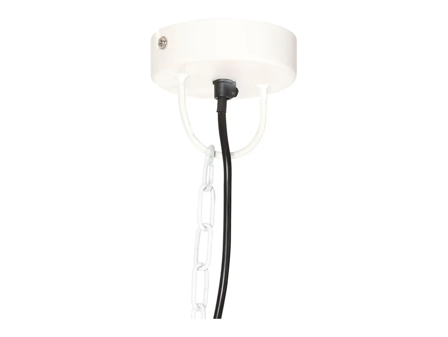 Lámpara colgante vintage 25 W blanca redonda 41 cm E27 ES711072