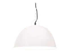 Lámpara colgante vintage 25 W blanca redonda 41 cm E27 ES711072