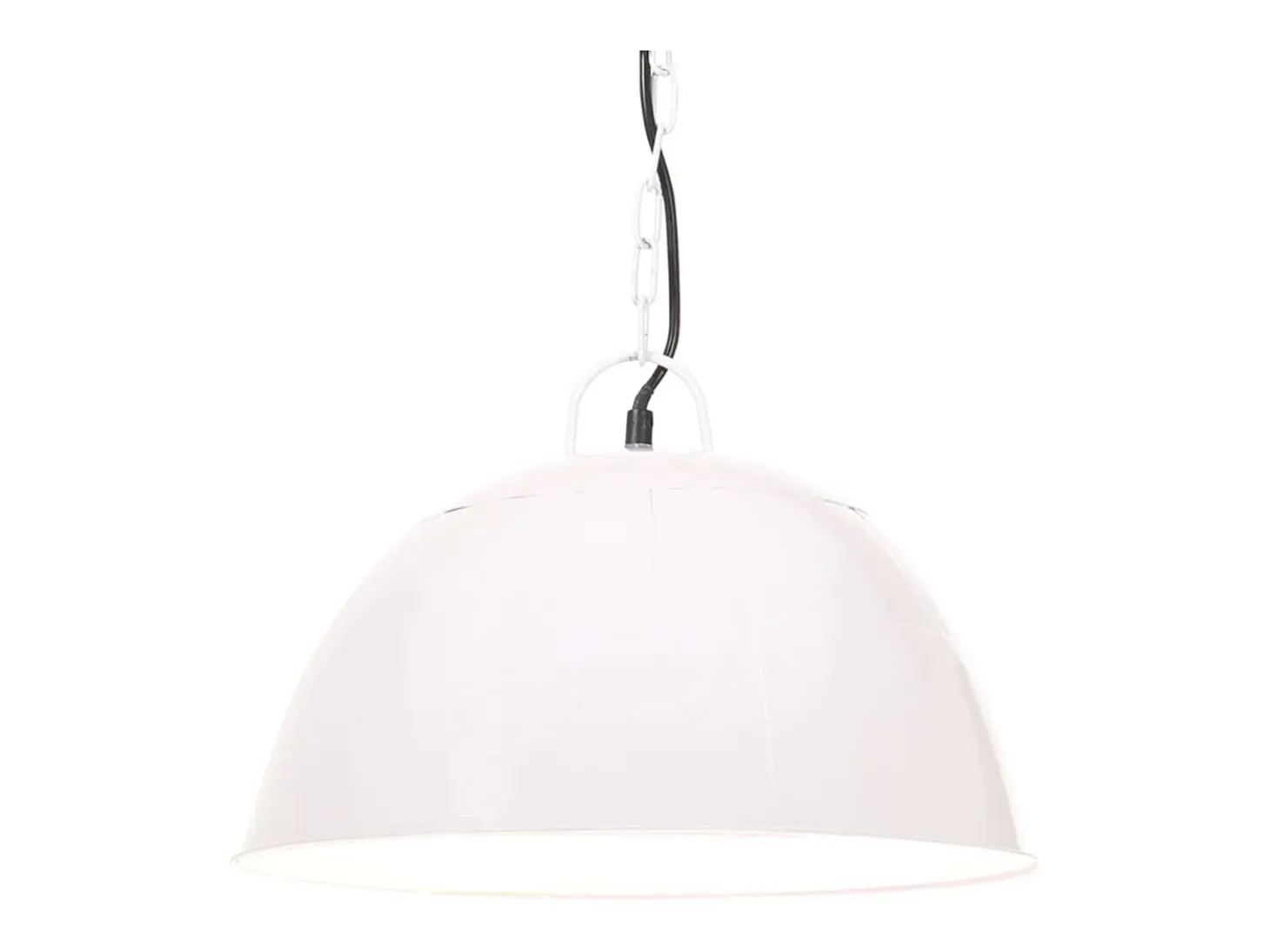 Lámpara colgante vintage 25 W blanca redonda 41 cm E27 ES711072