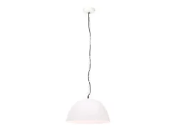 Lámpara colgante vintage 25 W blanca redonda 41 cm E27 ES711072