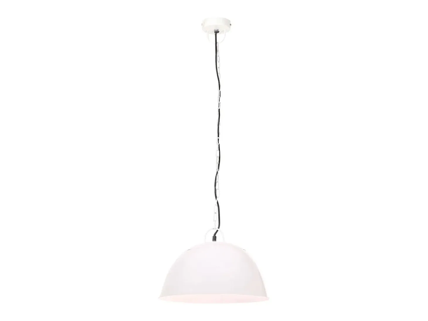 Lámpara colgante vintage 25 W blanca redonda 41 cm E27 ES711072