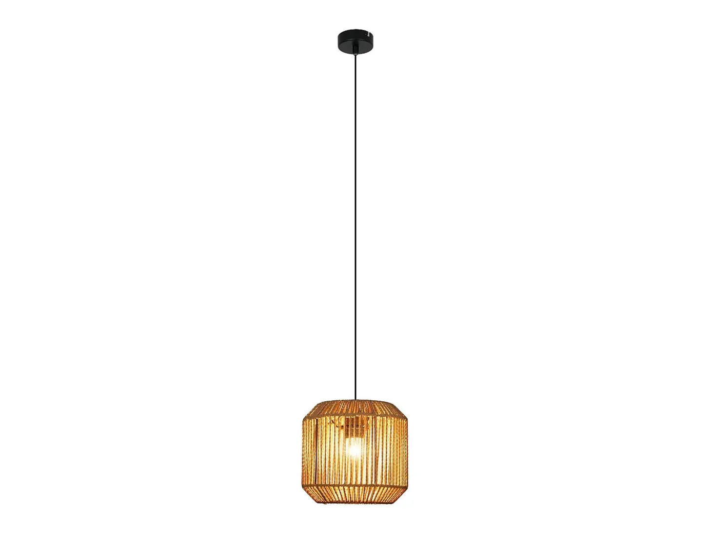 Lámpara colgante vintage para mesa de comedor NETTLIFE, diseño de farol de cuerda de cáñamo de 1 bombilla, E27, para comedor
