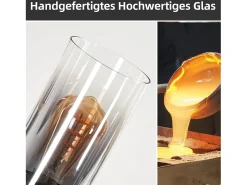 Lámpara colgante vintage para mesa de comedor, de cristal gris ahumado, E27, altura ajustable para sala de estar