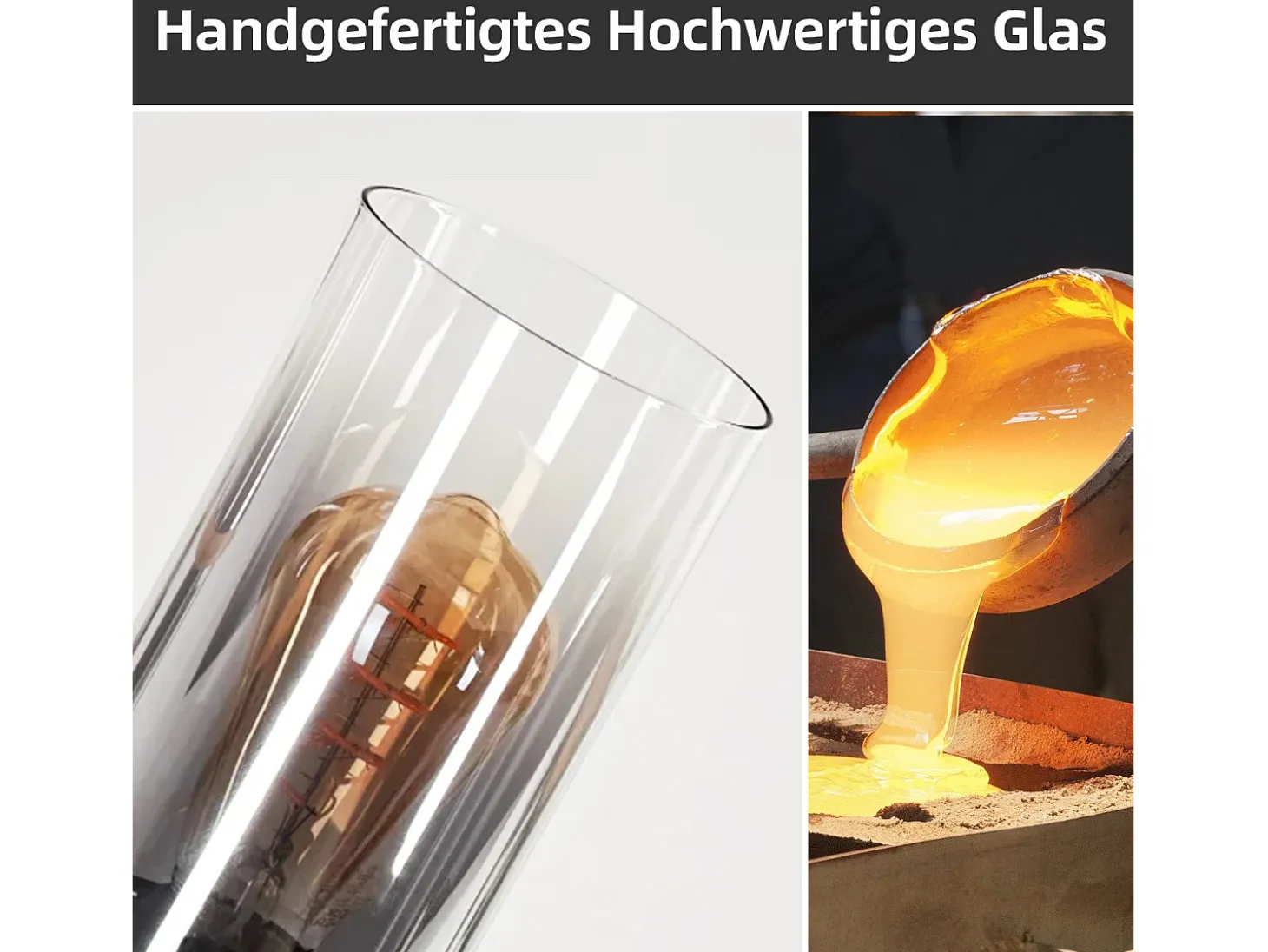 Lámpara colgante vintage para mesa de comedor, de cristal gris ahumado, E27, altura ajustable para sala de estar