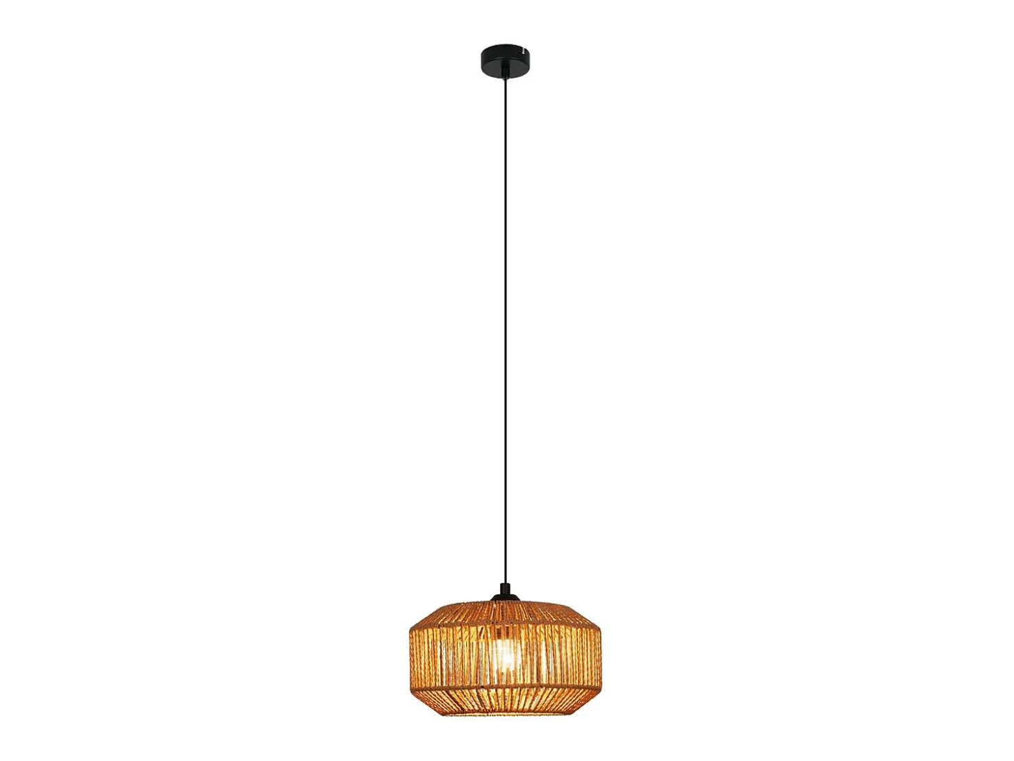 Lámpara colgante vintage para mesa de comedor NETTLIFE, diseño de farol de cuerda de cáñamo de 1 bombilla, E27, para comedor