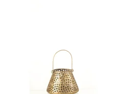 Lámpara de aceite oriental con asas de metal 17x17x13 cm