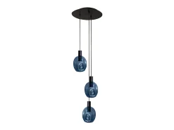 Lámpara de Araña TOSEL ,madera y cristal ,Transparente ,P100xD 60xD 60cm