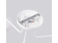 Lámpara de araña Bealy minimalista de acero/vidrio - 3 fuentes luminosas 4000K - L.62 x A.29 cm - blanco
