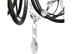 Lámpara de araña, candelabro negro estilo Art Nouveau, 3 x E14 ES239985