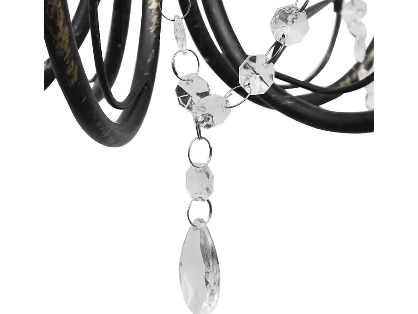Lámpara de araña, candelabro negro estilo Art Nouveau, 3 x E14 ES239985