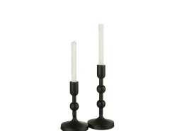 Lámpara de araña de 1 vela de aluminio negro 12x29cm