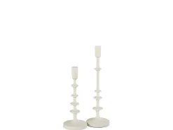 Lámpara de araña de 1 vela de aluminio blanco de 42 cm de altura
