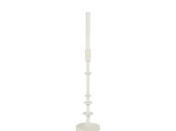 Lámpara de araña de 1 vela de aluminio blanco de 42 cm de altura