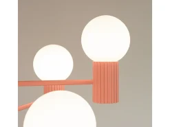 Lámpara De Araña Halo Moderno De Aluminio - 6 Fuentes Luminosas - L.64 X A.230 Cm - Aterciopelado