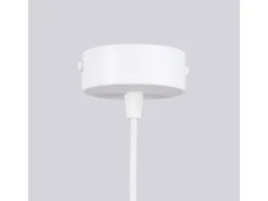 Lámpara De Araña Halo Moderno De Aluminio - 6 Fuentes Luminosas - L.64 X A.230 Cm - Blanco