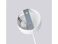 Lámpara De Araña Halo Moderno De Aluminio - 6 Fuentes Luminosas - L.64 X A.230 Cm - Blanco