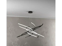 Lámpara de araña LED moderna Tornado, 69 W, 4450 lm, 1163/S80, color blanco