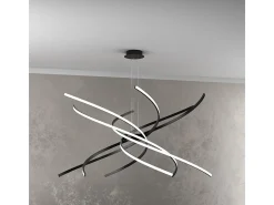 Lámpara de araña LED moderna Tornado, 88 W, 5950 lm, 1163/S100, color blanco