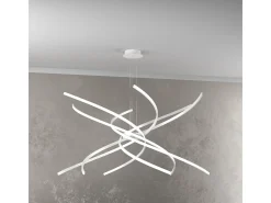 Lámpara de araña LED moderna Tornado, 88 W, 5950 lm, 1163/S100, color blanco