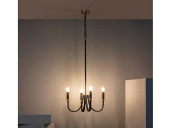 Lámpara de Araña Metal Makenduru Negro