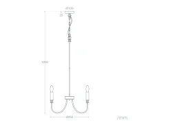 Lámpara de Araña Metal Makenduru Negro