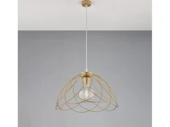 Lámpara de araña Pagoda en hierro lacado en oro con dec. Oro antiguo con cable eléctrico regulable 1 luz 132 Ø45 BL298-S1-ORO