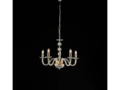 Lámpara de araña Ruben Gold con cristal transparente y pedrería, 5 luces, 111 Ø60 BL267-5-OR